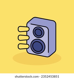 Speaker Free vector cartoon icon illustration.Teenager Signs and Texts icon concept isolated . flat cartoon style