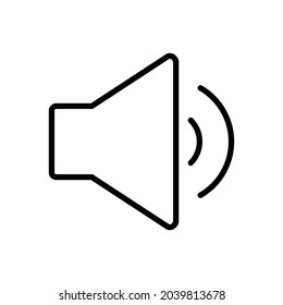 speaker full volume line icon vector design, editable stroke line icon