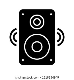 Speaker glyph black icon