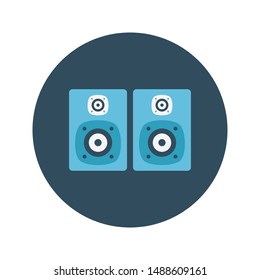 speaker glyph flat vector icon