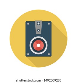 speaker glyph flat vector icon
