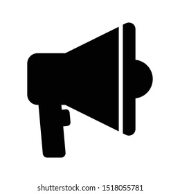 speaker glyph flat vector icon