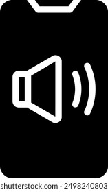 Vector de ilustración de icono de glifo de altavoz