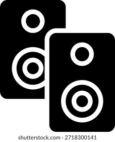 Vector de ilustración de icono de glifo de altavoz