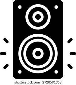 speaker glyph icon illustration vector