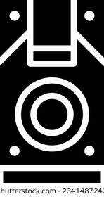 Speaker Glyph Icon - Single Icon, Vector