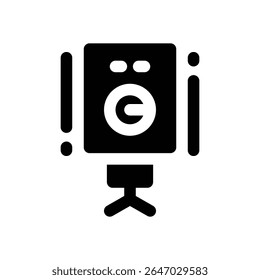 speaker glyph icon. Strong and solid vector icon for websites, mobile interfaces, presentations, and visual branding. High quality and easy to edit.