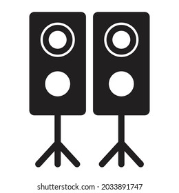 Icono vectorial de estilo de glifo de altavoz que puede modificar o editar fácilmente 