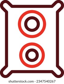 Speaker Glyph Two Color Icon For Personal And Commercial Use.
