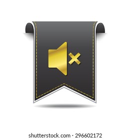 Speaker Golden Vector Icon Design