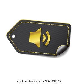 Speaker Golden Vector Icon Design