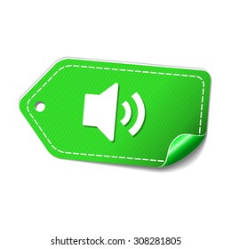 Speaker Green Vector Icon Design
