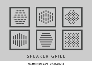 speaker grill design vector flat modern isolated illustration