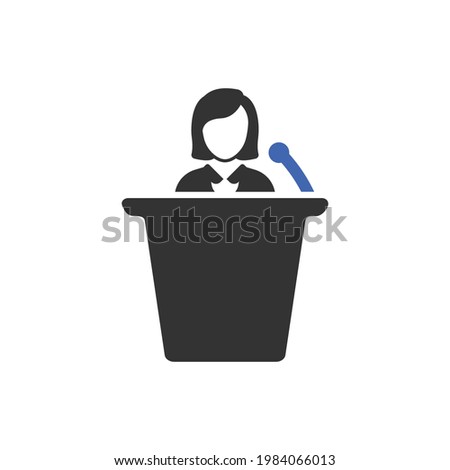 speaker, guest lecturer icon design vector