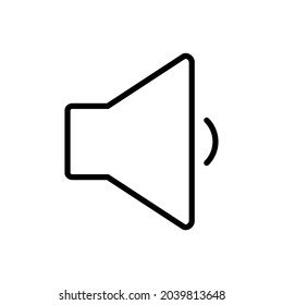 diseño vectorial de la línea de volumen medio del altavoz, icono de línea de trazo editable