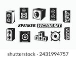 Speaker Hand Drawn Illustration Vector Set