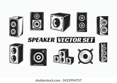 Sprecher Hand gezeichnete Illustration Vektor-Set