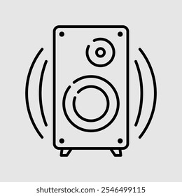 Speaker Happy Birthday Line Icon