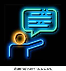 Speaker Human Talent Neon Leuchtzeichen, Vektorgrafik. Leuchtendes Symbol. transparente Symbolillustration