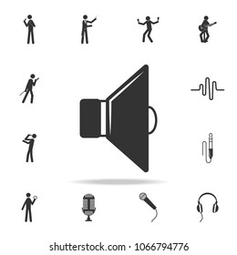 Speaker icon app. Detailed set of music icons. Premium quality graphic design. One of the collection icons for websites web design mobile app on white background