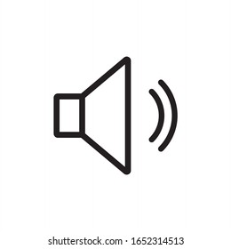 Icono del altavoz. Símbolo del vector de icono de audio