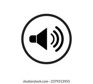Speaker icon in Basic straight flat style. Collection of vector symbol on white background. Vector illustration.