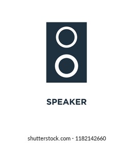 Speaker icon. Black filled vector illustration. Speaker symbol on white background. Can be used in web and mobile.