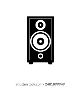 Speaker icon. Black Speaker icon on white background. Vector illustration