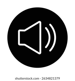 speaker icon. Black and White Sound Icon audio music speaker Animation, sound icon speaker vector, sound icon audio music speaker logo,eps-10