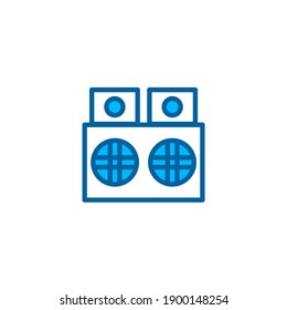 Speaker icon in blue color style