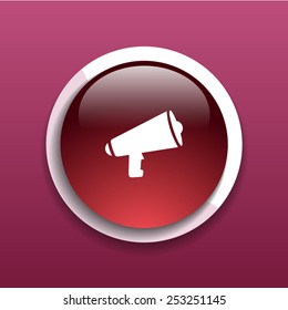 speaker icon broadcasting speak isolated scream