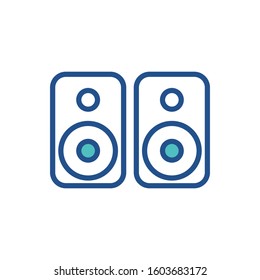 speaker, icon, collection, trendy, style, symbo,l template