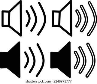 speaker icon collections vector illustration