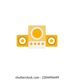 Speaker icon in color, isolated on white background 