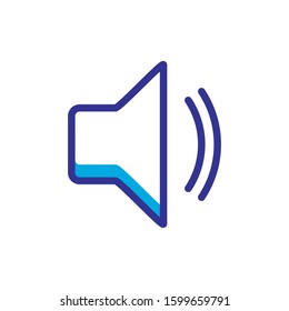 speaker icon, color style design