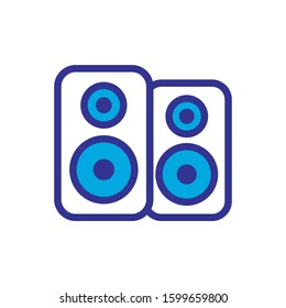 speaker icon, color style design