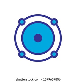 speaker icon, color style design