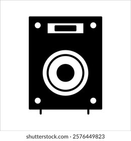 Speaker icon. Concept of music, sound, and audio,with white background