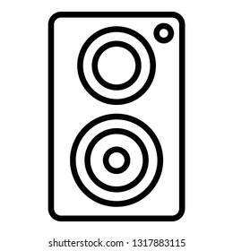 speaker icon design with creative modern concept and black and white outline style logo shape for pictogram, website, hardware, web button design vector eps 10 - Vector 