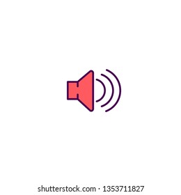 Speaker icon design. Essential icon vector illustration