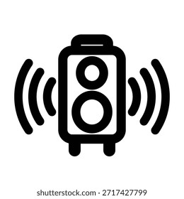 Plantilla de ilustración de diseño de icono de altavoz