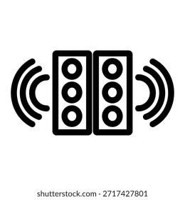 Plantilla de ilustración de diseño de icono de altavoz