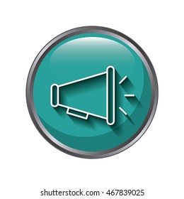 speaker icon design over white background, vector illustration eps10