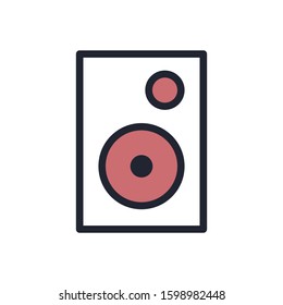 Speaker icon design template, color style