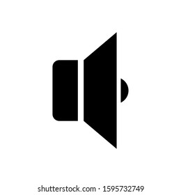 Speaker icon design template, glyph style, flat vector