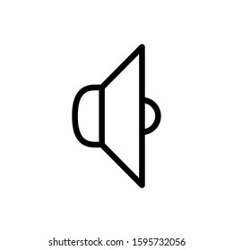Speaker icon design template, outlined style, editable stroke