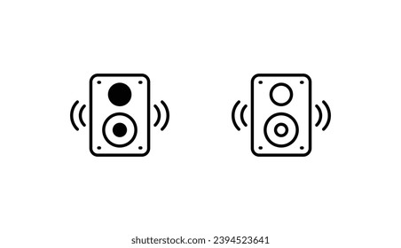 Speaker icon design with white background stock illustration