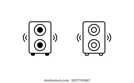 Speaker icon design with white background stock illustration