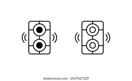 Speaker icon design with white background stock illustration