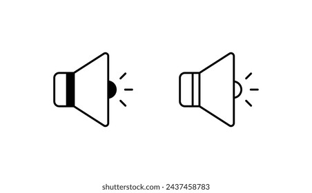 Speaker icon design with white background stock illustration